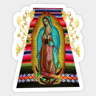 Our Lady of Guadalupe Virgin Mary Zarape 08 Sticker